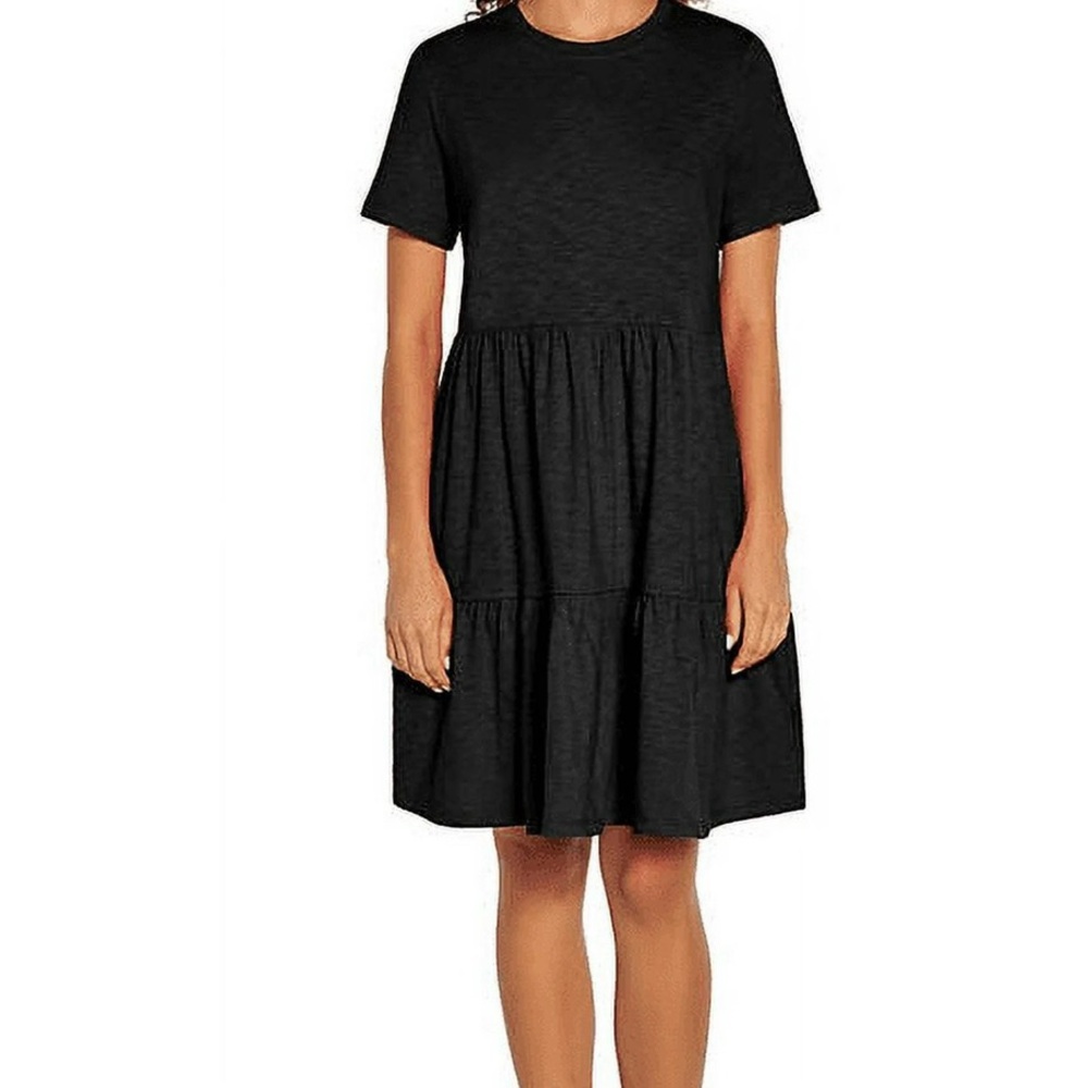 GAP Women's Soft Short Sleeve Crew Neck Tiered Dress NWOT